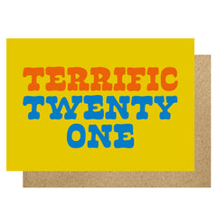 Terrific Twenty One card