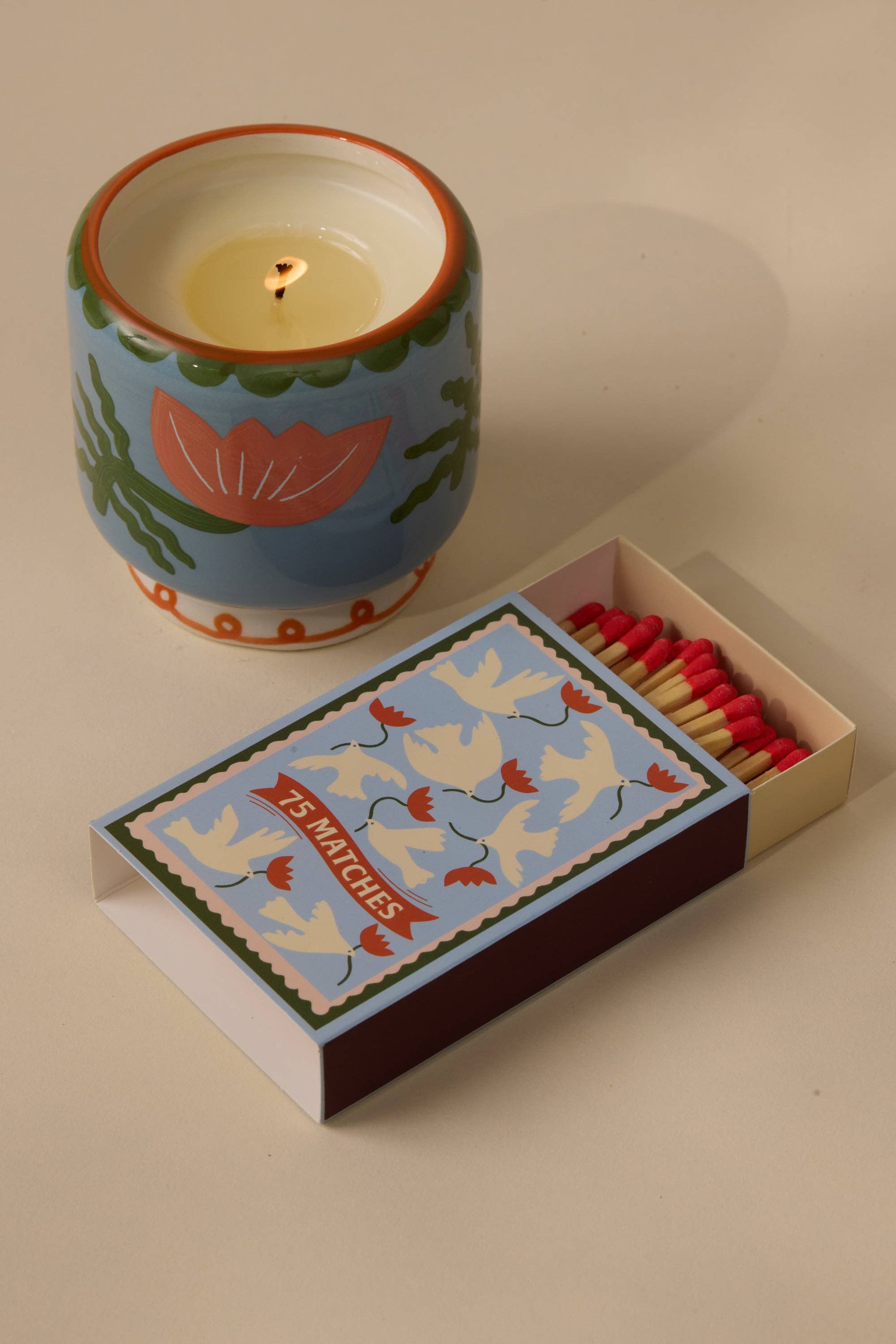 Paddywax A Dopo 8 oz./226g Flower Ceramic Candle - Cactus Flower