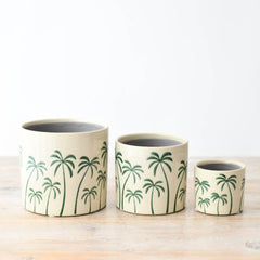 Palm Tree Plant Pot, 14cm