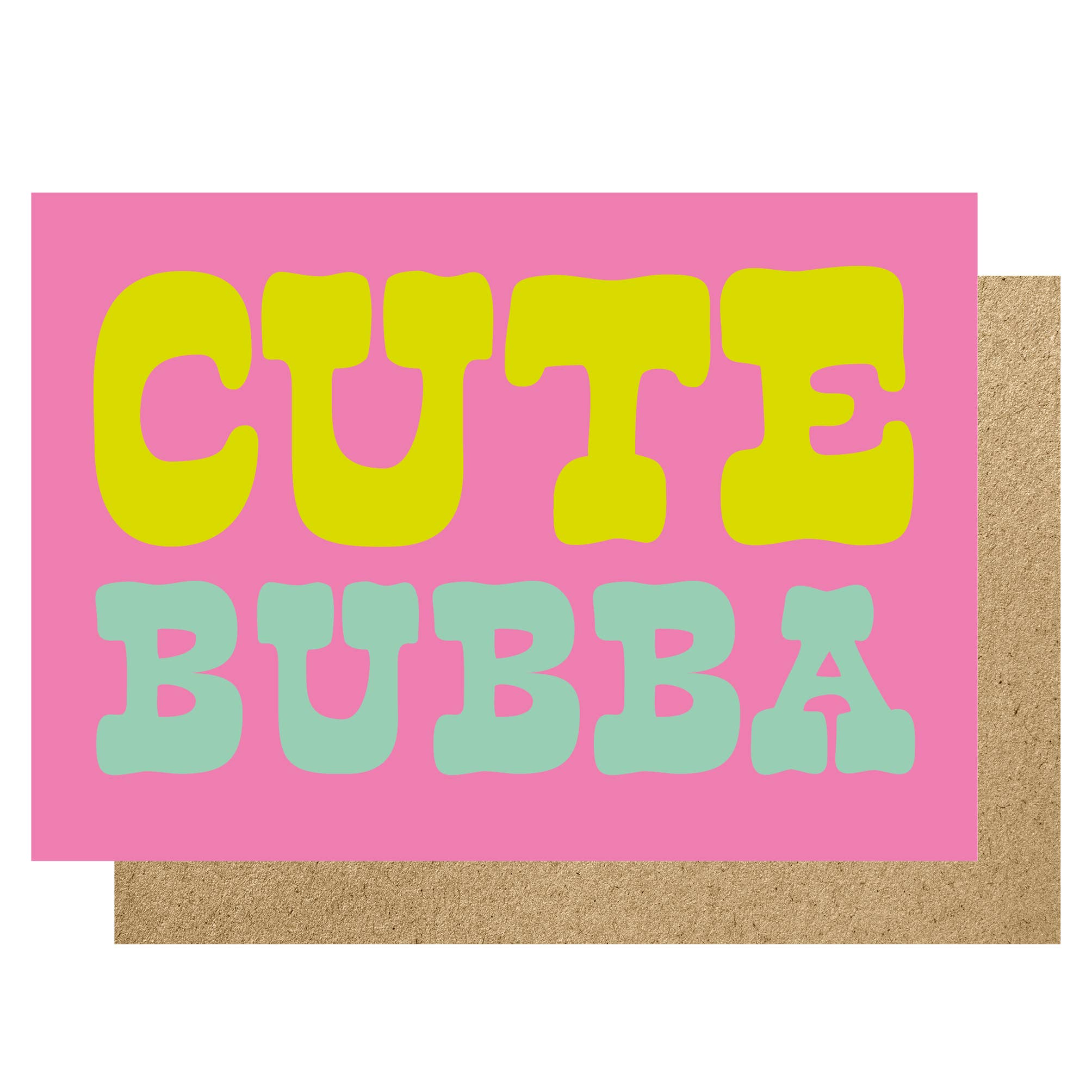 Cute Bubba Pink card