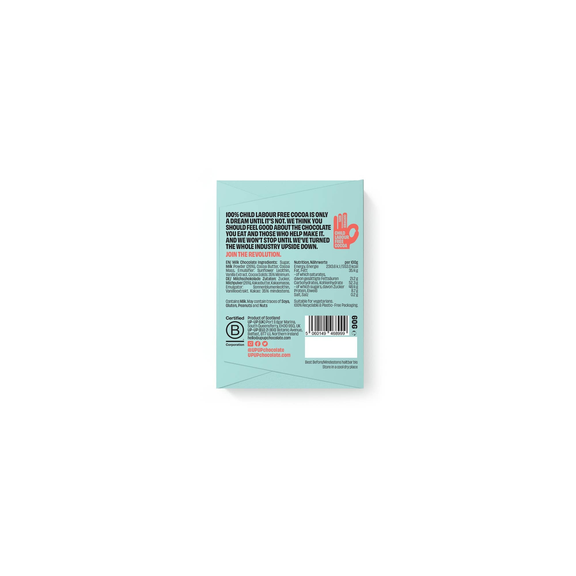 UP-UP - Original Milk Chocolate Bar - 60g