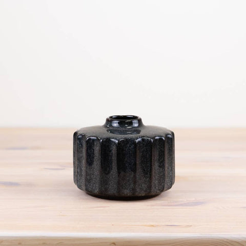 Navy Flower Vase, 13cm