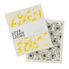 ECO dishcloths - Swallows and Dandelion