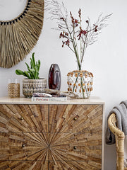 Large stone embossed flower pot