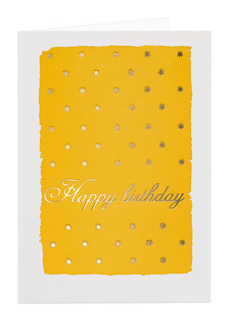 Happy birthday yellow star card