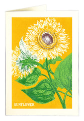 Sunflower letterpress card