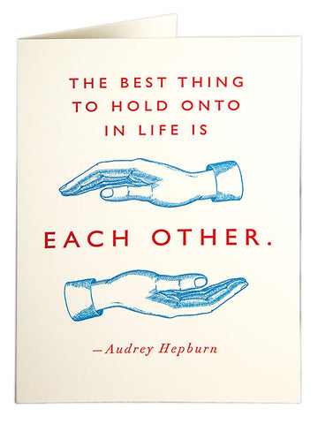 Hold onto letterpress card
