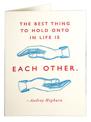 Hold onto letterpress card