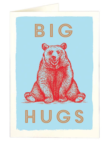 Hugs Bear letterpress card