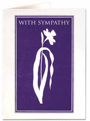 With Sympathy letterpress card