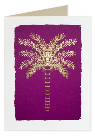 Palmtree letterpress card