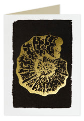 Ammonite letterpress card